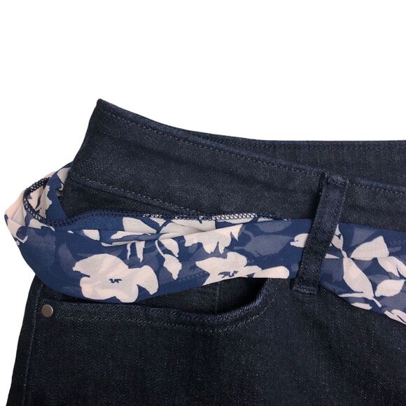 Size 18W Croft & Barrow Scarf Belt Capri Mid Rise Straight Though Hip & Thigh - Picture 9 of 12